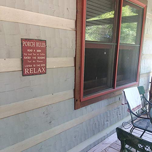 Yk Decor Porch Rules Metal Sign Read A Book Sip Iced Tea Enjoy Seasons Listen To Birds Relax Decorative Porch Signs For Home Decor #TOP4