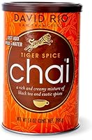 David Rio® Chai Tee Pulver Tiger Spice Chai (398g) - Würziger Schwarztee mit Zimt, Kardamom, Ingwer & Nelken - Perfekt für aromatische Chai Latte & Eistee - Unterstützt bedrohte Tierarten - Gewürztee