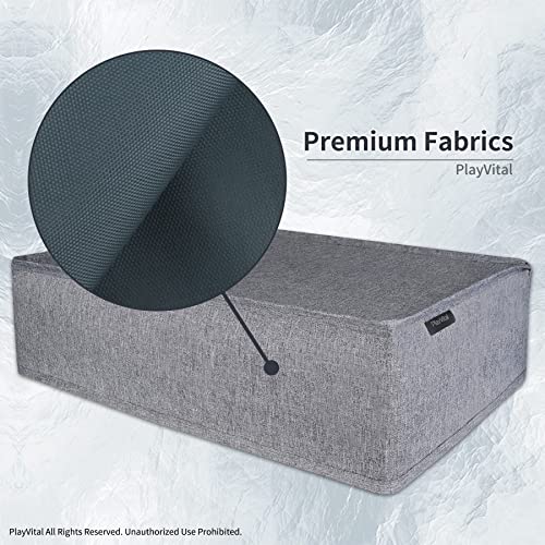 Image of PlayVital Gray Nylon Horizontal Dust Cover for ps5, Soft Neat Lining Dust Guard for ps5 Console, Anti Scratch Waterproof Cover Sleeve for ps5 Console Digital Edition & Disc Edition