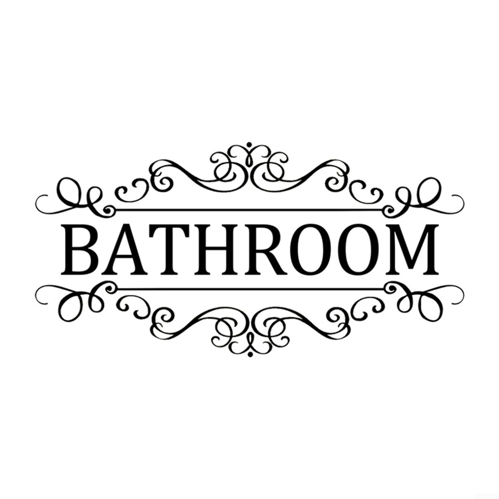Restroom Sign Wall Decal Vinyl Stickers, Bathroom Rules Door Sign Vinyl Wall Sticker, Removable Sticker Mural for Restroom Bathroom Washroom WC Toilet