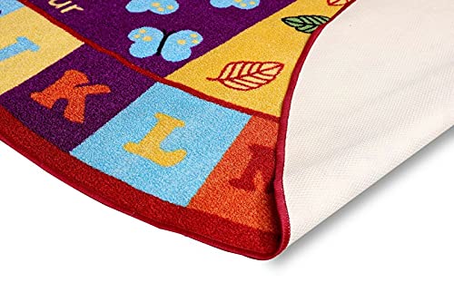 Furnish My Place 740 Abc With Numbers Abc Area Rug For Kids, Educational Alphabet Letter & Numbers, Multicolor (3'3"X5' Oval) #TOP5