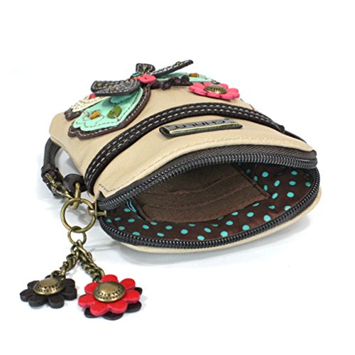 Image of CHALA Garden Animal Collection Cell Phone Crossbody Purse-Women PU Leather /Canvas Multicolor Handbag with Adjustable Strap