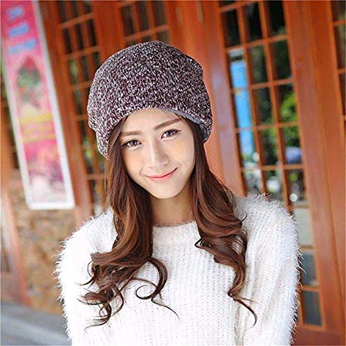 Bonnet épais en Velours Gris Chapeau Femme Idéal pour Balades d'Automne