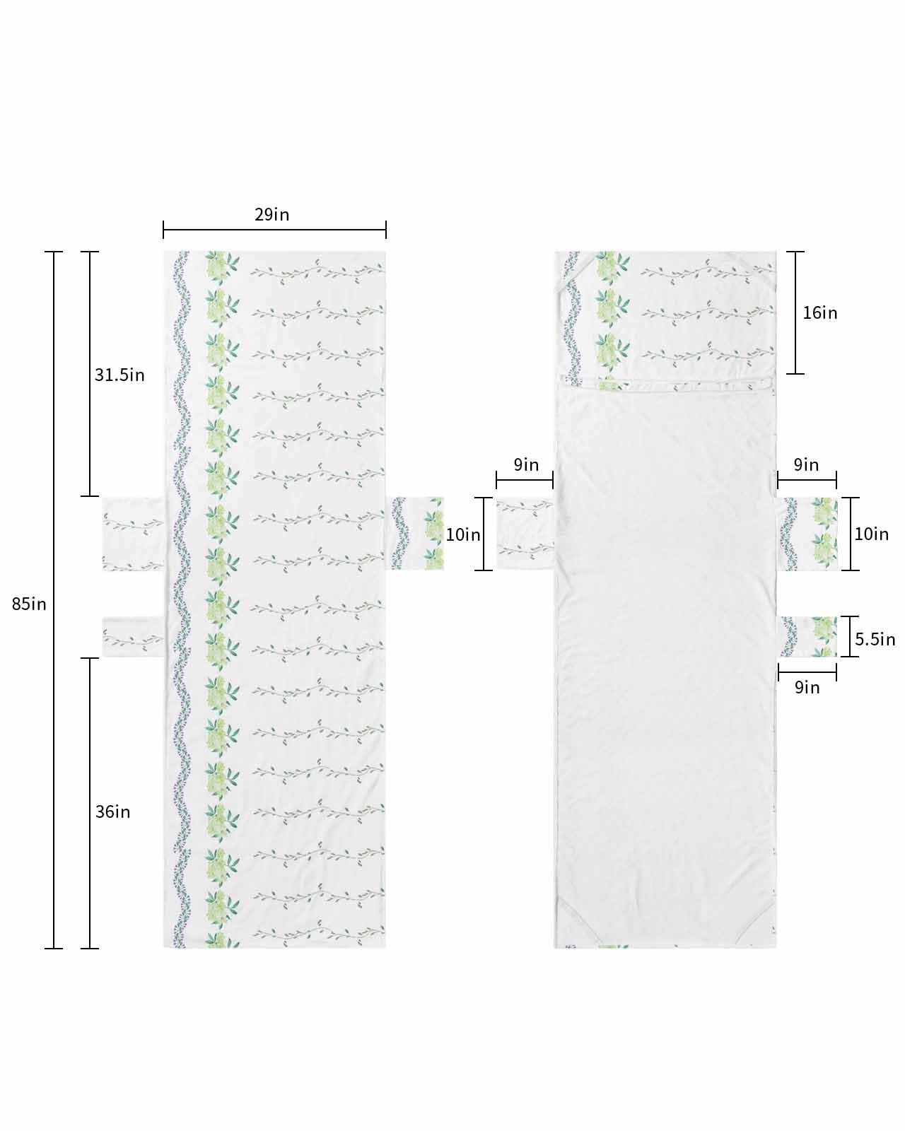 Teal Botanical Beach Lounge Chair Towel Cover, Soft Chaise Lounge Towel with Side Pockets Patio Pool Chairs Cover for Beach/Pool Sunbathing 29x85 Watercolor Spring Floral Elegant