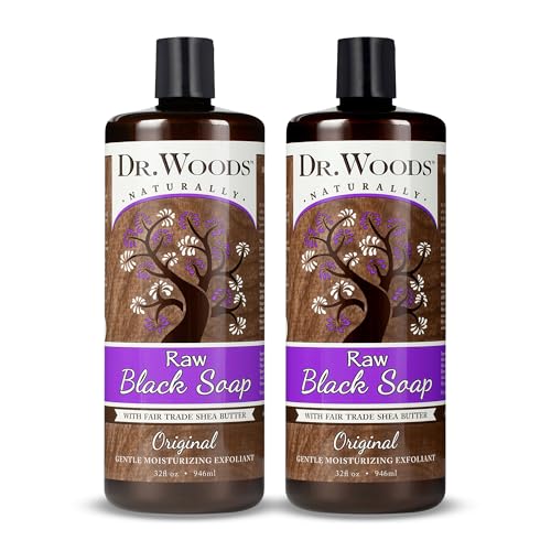 Black Soap Dr. Woods Shea Butter savon noir liquide hydratant soin visage corps 32 fl oz