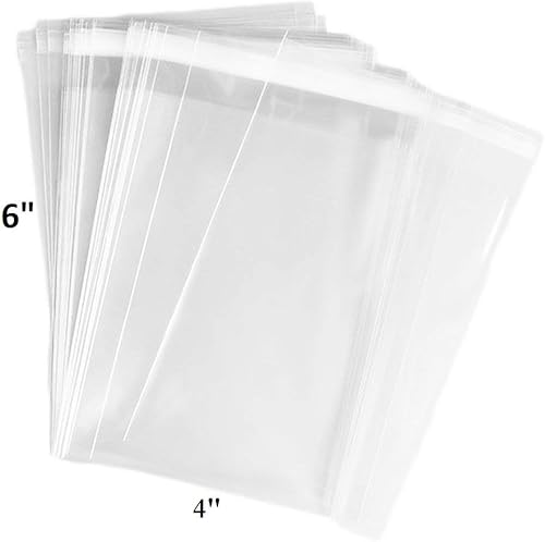 Miniatura 5 de 888 Display USA - Paquete de 200 bolsas de 4 x 6 pulgadas de bolsas ultra transparentes para golosinas, panadería, vela, jabón, galletas con sello