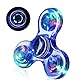 SCIONE Fidget Spinner,Leuchtende Fidget Toys für Kinder LED Kristall Fidget Finger Toy Hand Fidget Spinner Spielzeug (Blau)