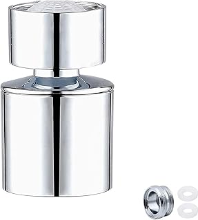 Ncheli 360° Swivel Tap Aerator,Sink Aerator Faucet Tap Aerator Water Saving Faucet with Nozzle Adapter - for Taps with M22 External Thread or M24 Internal Thread Nozzle for Kitchen and Toilet