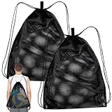 Mewcho 2 mochilas de malla con cordón de 23 x 17, ropa
