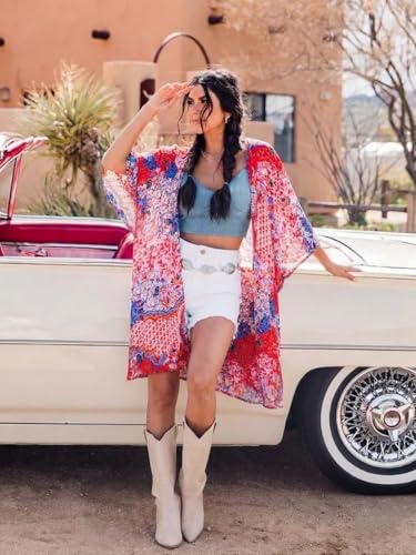 Image of Moss Rose Women Summer Bikini Kimono Bathing Suit Cover Ups for Swimwear