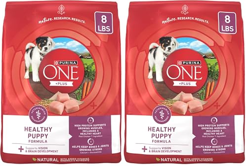 Image of Purina ONE Puppy Food, High Protein Formula | Natural Ingredients | Added Vitamins | 8 lb Bag | Pack of 2