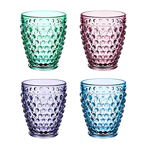 Trinkgläser Bunt, Gin Gläser - 330ml 4er Set Trinkgläser Für Whisky Gläser, Saftgläser, Gin Tonic Gläser, Eisschalen Glas, Espressogläser, Cocktail Glass, Eisbecher Glas, Dessertgläser Cover