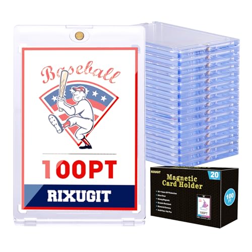 RIXUGIT 20 Pack 100pt One Touch Magnetic Card Holders for Trading Cards