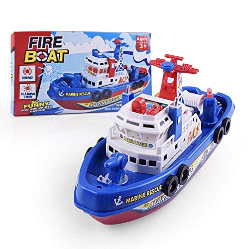 Hercugifts Bath Boat Toy, Pool Fire Boat Marine Ship ModelBath Water Toy Set Summer Toys, Birthday Gift for Kids