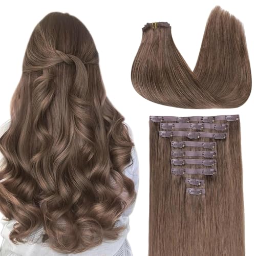 Image of GOO GOO Seamless Clip in Hair Extensions Real Human Hair Remy Extensions