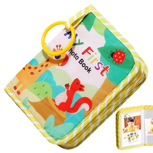 Yuemeuy Álbum de fotos bebé, álbum infantil tecido macio - lembrança de crescimento infantil em tecido macio para famílias e fãs primeiro aniversário