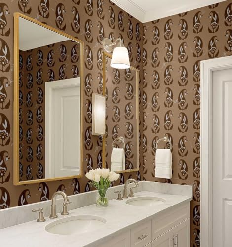 Papier peint vinyle autocollant beige pour décoration murale