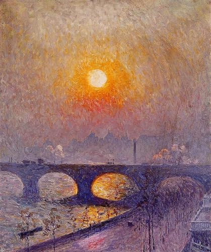 Peinture murale Emile Claus, émotion du crépuscule en toile
