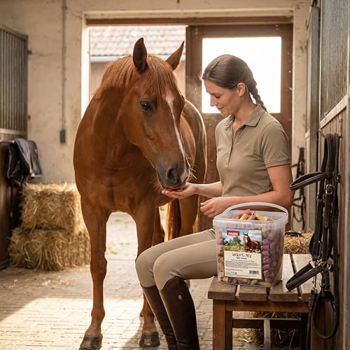 PANTO Leckerli Mix für Pferde Apfel & Karotte 3,2 kg – leckere Belohnung für Pferde und Ponys in Pelletform, Zwei Sorten Pferdeleckerlis, Pferdefutter Ergänzung