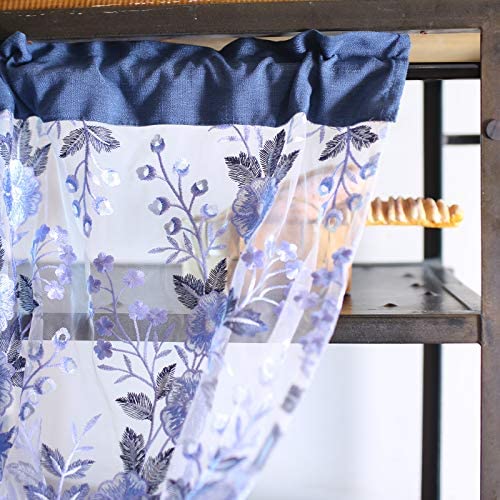 Cenefa de encaje elegante para cocina y ventanas de balcón 4
