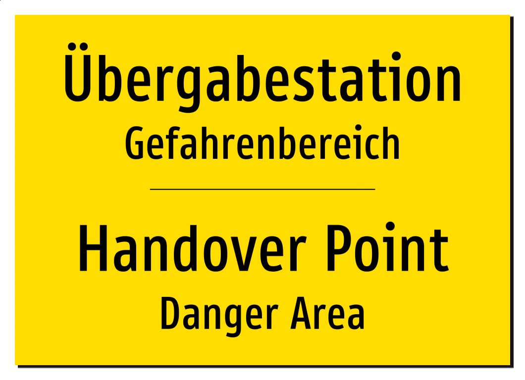 63985-DEEN-T-07 | Übergabestation Gefahrenbereich Schild Deutsch