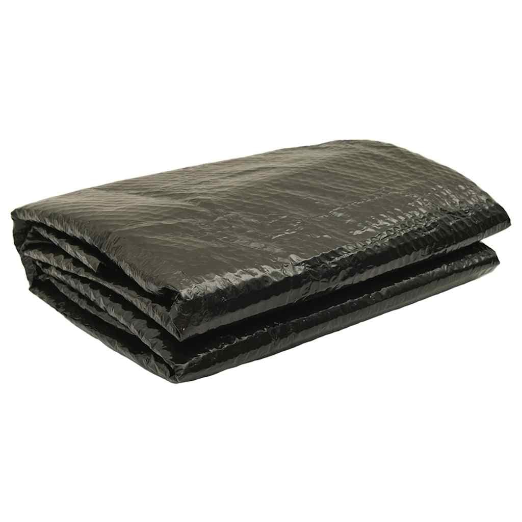 Copertura per piscina nera in PE per piscine rotonde da 455 cm, spessore 110 micron, riduce l'evaporazione, trattiene il calore, adatta per piscina e giardino