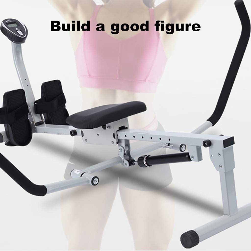 Rameur pour la maison, la maison, le fitness, les salles de sport, l'équipement de fitness multifonctionnel avec cadran de données, réglage de la résistance à 12 vitesses, peut supporter 110 kg, card