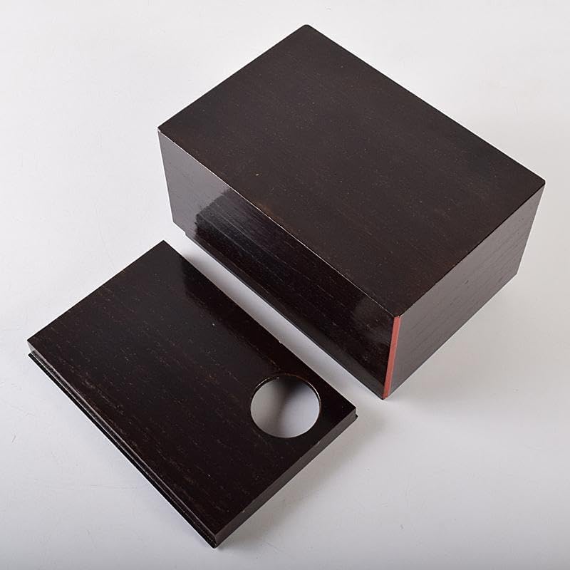 面朱利休形茶箱 黒沓茶碗 松楽造 飴釉 兎香合