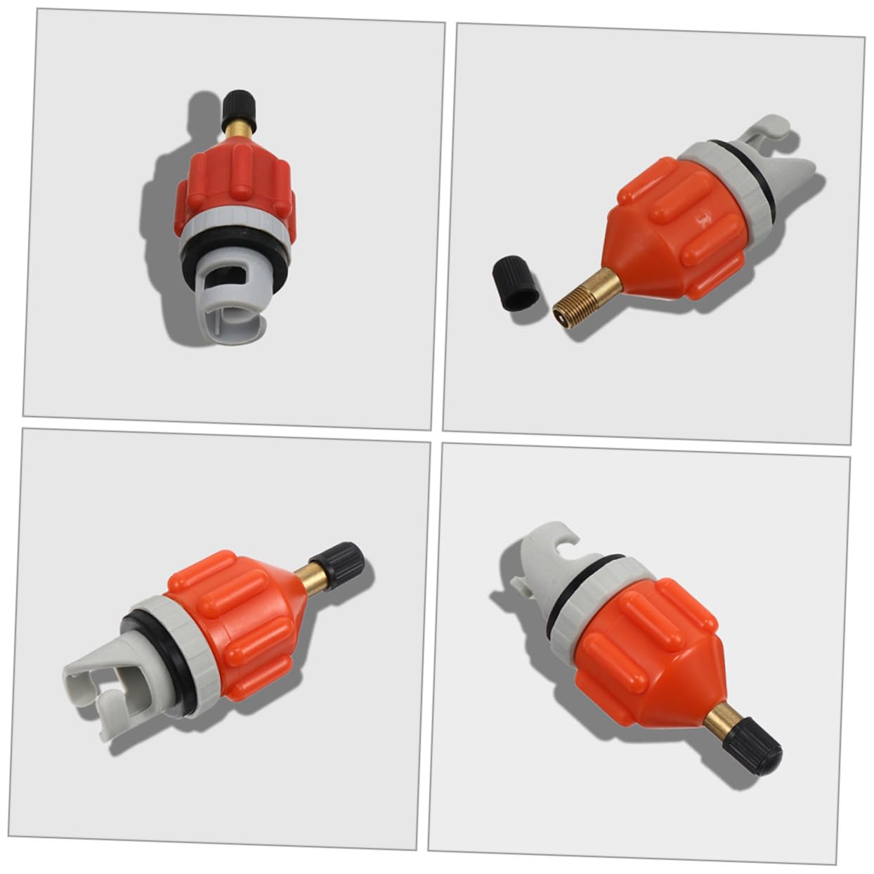 ibasenice Adattatore Ugello Gas Ugelli Adattatore Valvola Pompa dell'Aria Air Pump Pompa Ad Aria Adattatore Pompa Gonfiabile Adattatore Pompa Kayak Gomma da Cancellare Rosso
