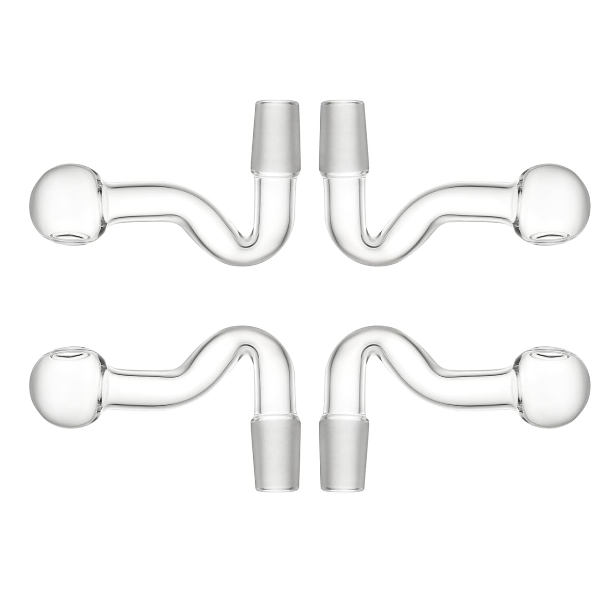 Connecteurs mâles en Verre de Laboratoire de 14 mm pour la génération de gaz et la Distillation, Pack de 4