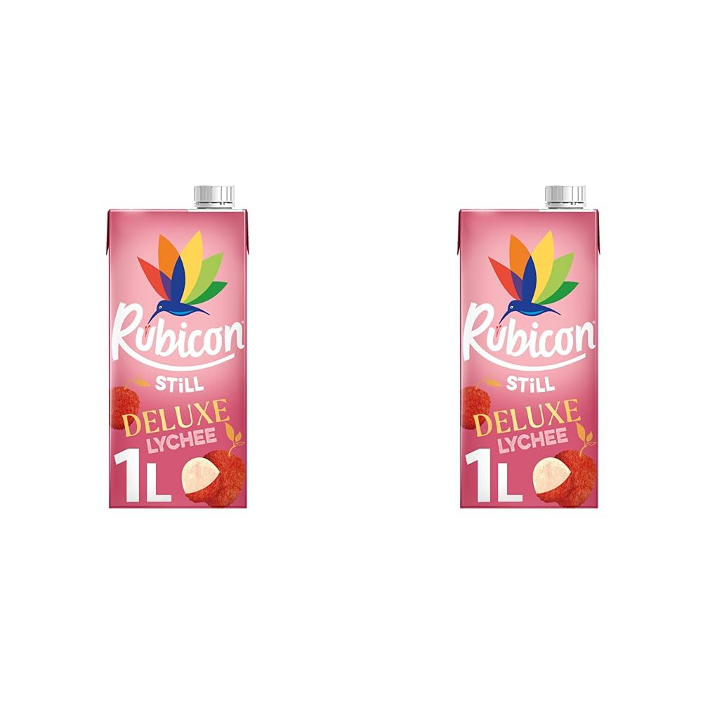 RUBICON Lychee Fruchtsaft, frisch und fruchtig mit einem süß, aromatischen Geschmack (1 x 1l) (Packung mit 2)