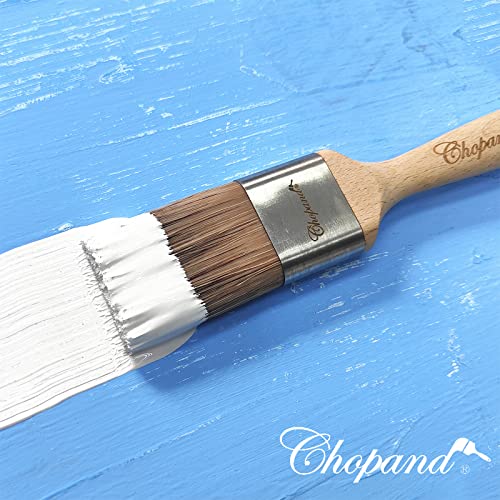 Chopand Paint Brushes Set 3 Pack (1.5", 2", 2.5") For Wall, Flat Furniture Painting Brush With Seamless Anti-Rust Ferrule Stiff Bristles, For All Home Decor Cabinets, Stencils Painting & Waxing #TOP5