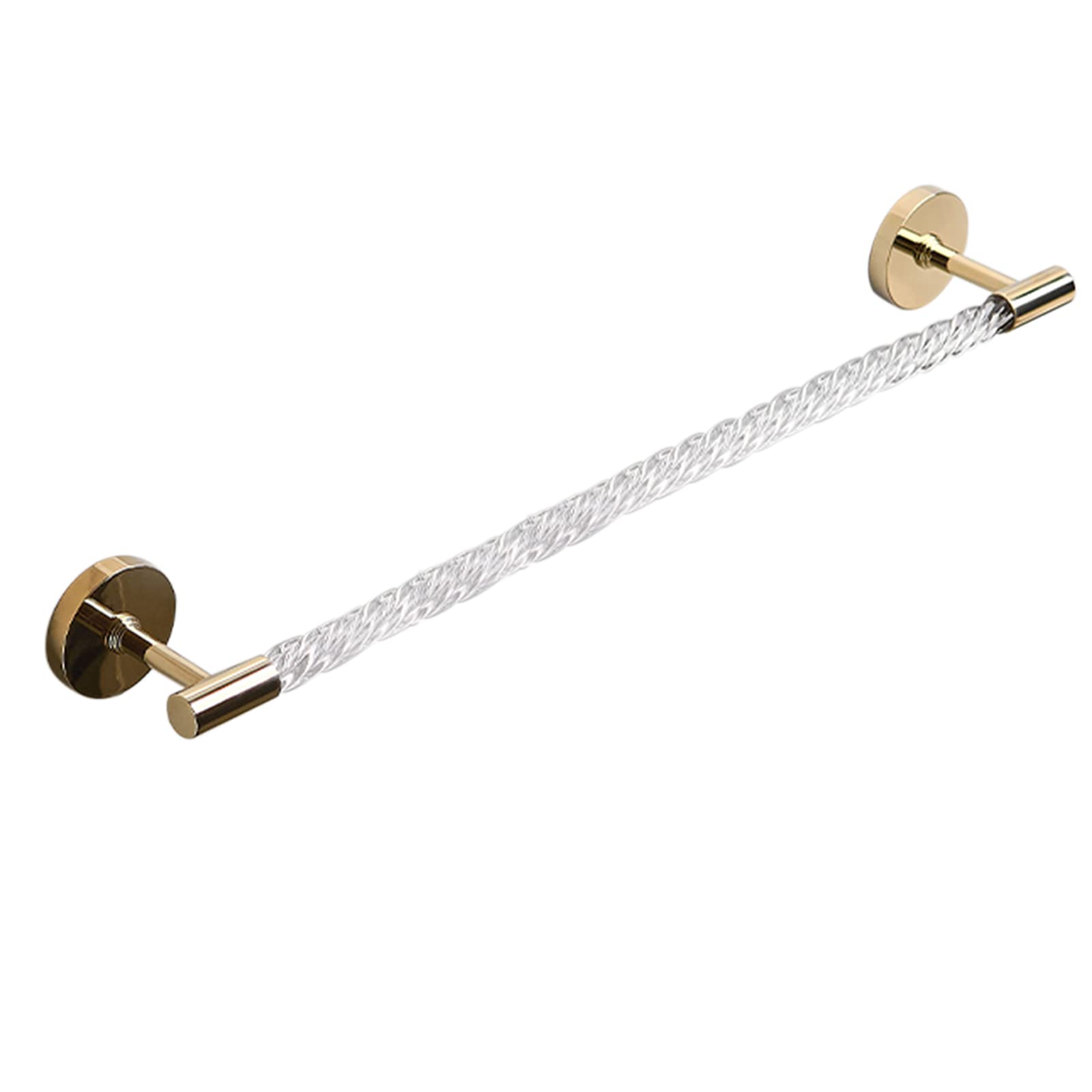 GLETSF Towel Rack Self Adhesive Towel Holder Wall Mounted Towel Bar No Drilling Anti-Rust Copper/Acrylic For Toilets,50Cm Bathroom-One Color-50cm