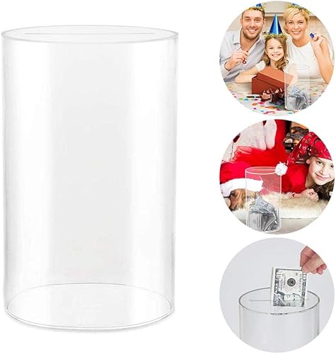 Miniatura 7 de Alcancía de acrílico transparente alcancía transparente para adultos y niños caja de dinero simple de gran capacidad tarro de ahorro de dinero