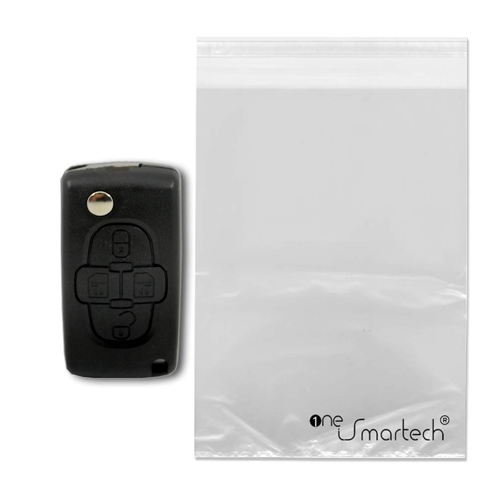 Guscio Chiave per Peugeot 807 1007 Citroen C8 Fiat Ulysse | 4 Tasti | Modello senza allogio batteria | Telecomando