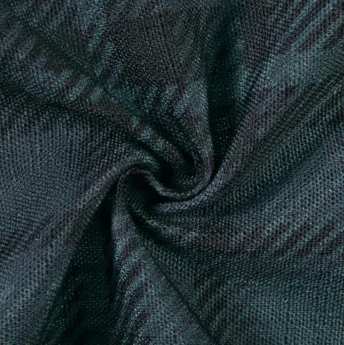 Image of TWOPAGES Pinch Pleat Plaid Print Cafe Curtains, Midnight, 26W x 24L