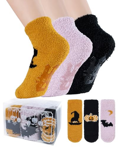 Century Star Fuzzy Socks Slipper Non Slip Grippy Socks for Women Winter Warm Cozy Soft Fluffy with Grips-Hospital