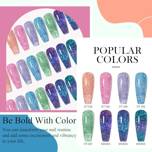 Set de esmaltes en gel MEET ACROSS 12 piezas multicolor miniatura 6
