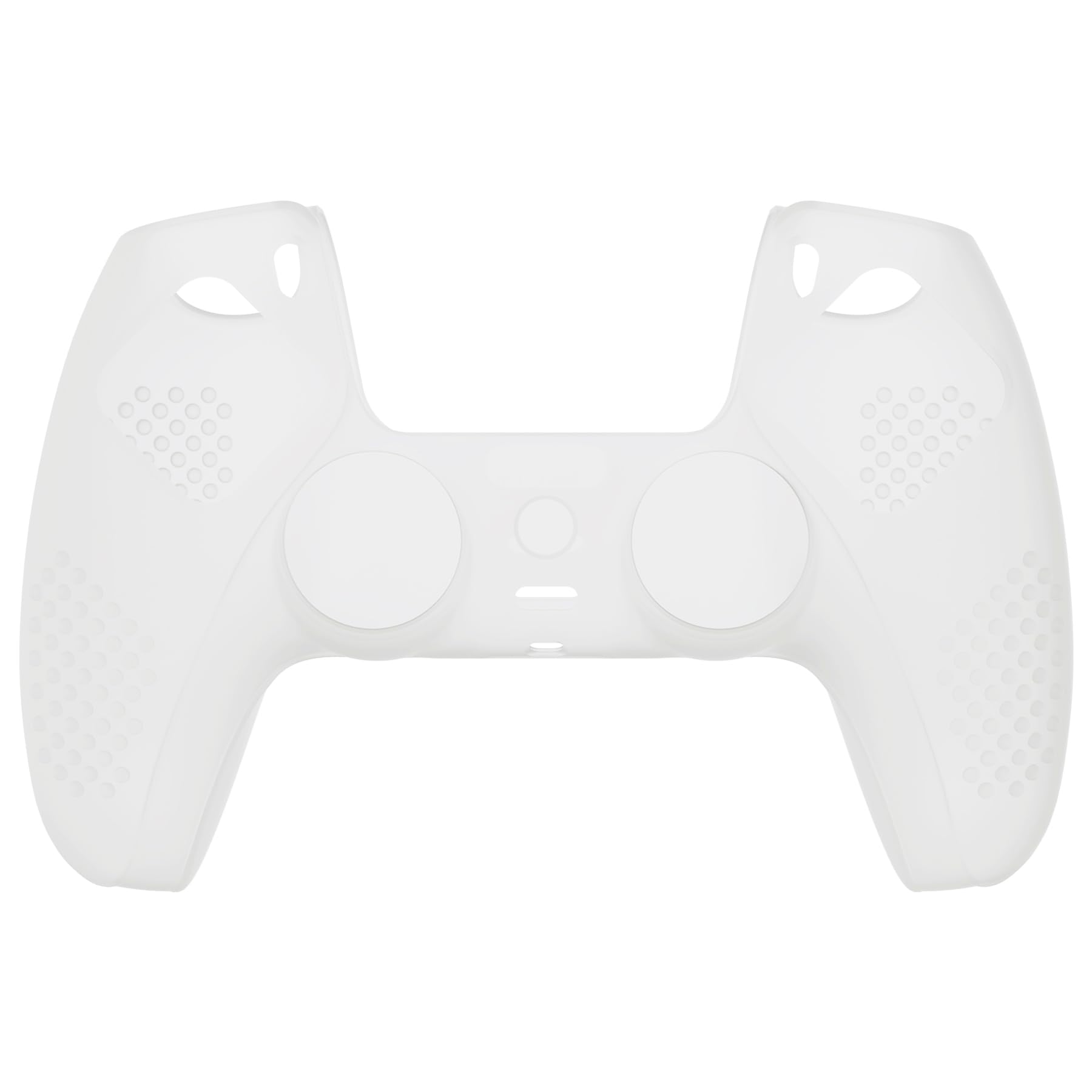 eXtremeRate PlayVital Glow in Dark - Green 3D Studded Edition Anti-Slip Silicone Cover Skin for ps5 Controller, Soft Rubber Case Protector for ps5 Wireless Controller with 6 Black Thumb Grip Caps - 3