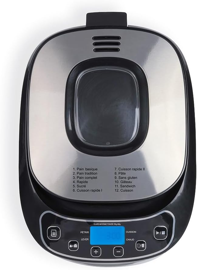 LIVOO Feel good moments - Macchina per il pane 550W, 12 programmi DOP218, colore: Bianco