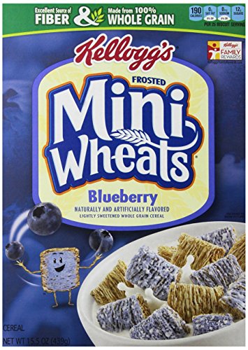 Kellogg's Frosted Mini Wheats Bite Size Blueberry Muffin 15.5-ounce (Pack of 4) - //coolthings.us