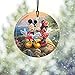 Trend Setters Disney Thomas Kinkade Artwork Mickey and Minnie Sweetheart Cove 3.5” Starfire Prints Hanging Glass Print Accessory