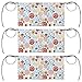 bisibuy 3 Pocket Waist Apron, Pack of 3, Modern Doodle Pattern Server Short Apron for Men Women, Kitchen, Restaurant, Cafe Delantales De Mesera Para Mujer Waitress Waiter Half Apron