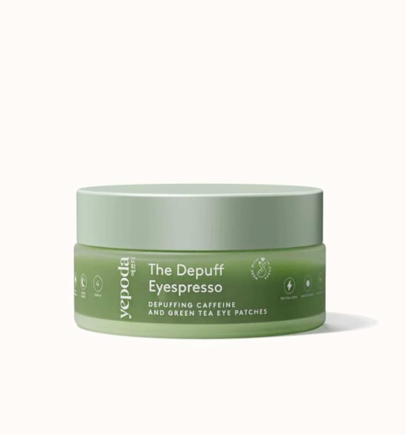 Yepoda DEPUFF EYESPRESSO – Patchs décongestionnants à la caféine et thé vert (60 patchs) pour un éclat naturel