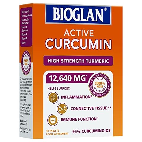 Bioglan Active Curcumin, High Strength Turmeric extract, 1 month supply - 30 Tablets Cover