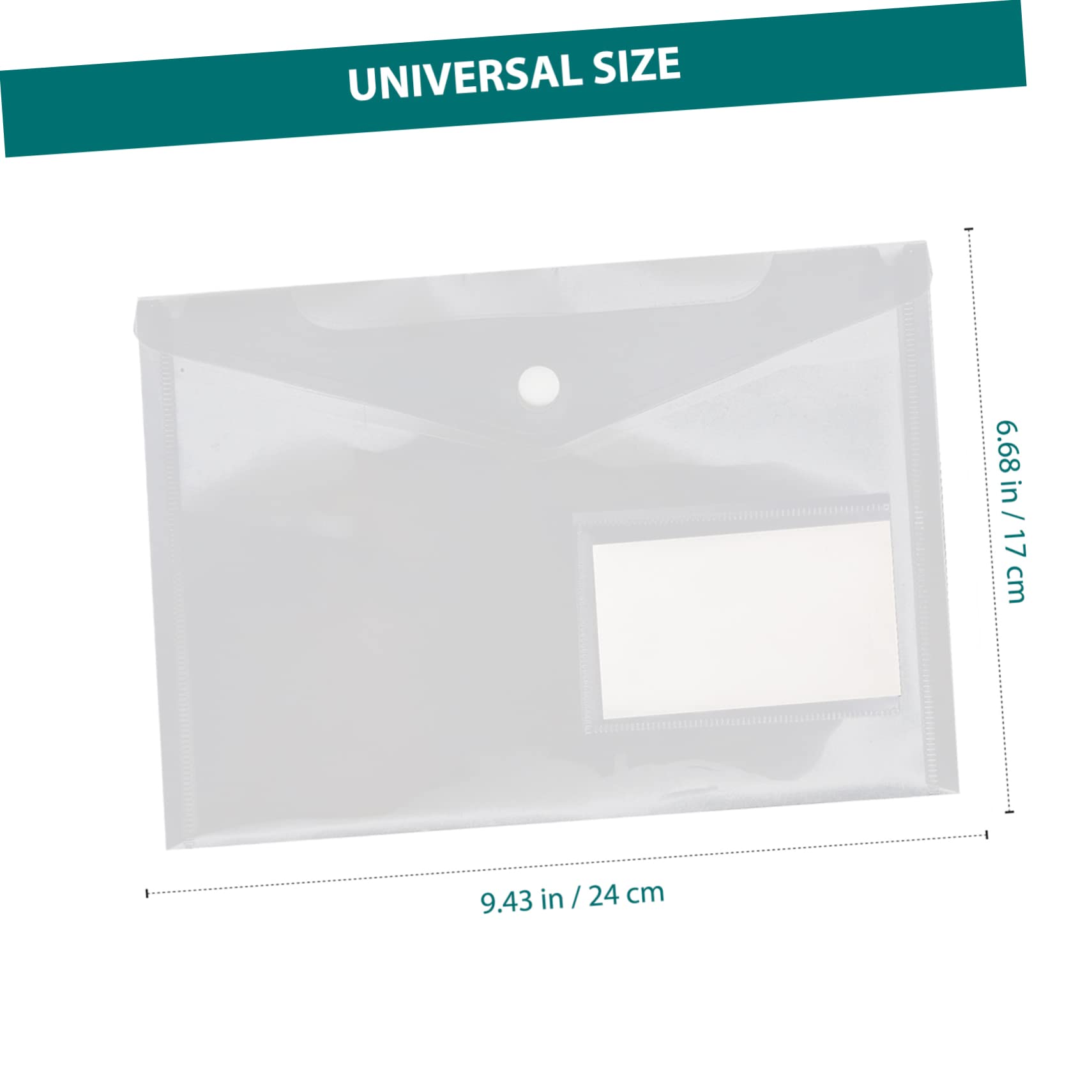 Document Folder A5 in Pp con Bottone a Pressione 20 Pezzi | Grande Capienza, Facile Visione Interna, per Voucher e Biglietti da Visita