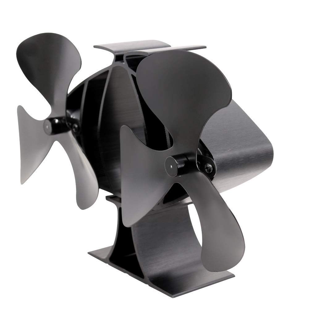 Fireplace Fan Tools Set, Heat Powered 4 Blade Stov... - Grandado - View #7