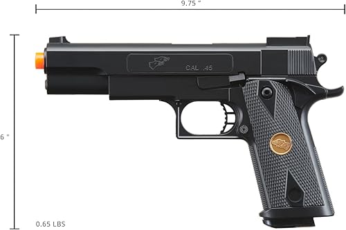 Miniatura 5 de Delta Force Tactical 1911 Hi-Capa - Pistola de resorte de aire comprimido de tamaño completo (color negro)