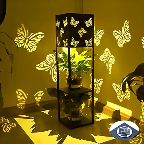 RJEDL 3-IN-1 Solarlampen für Außen Garten, 80.7cm Hohe Solar laterne für...