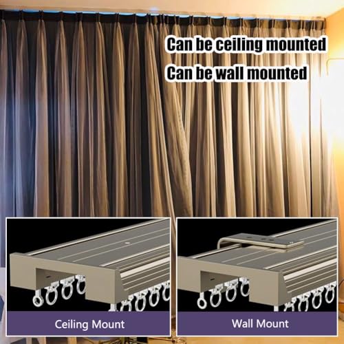 Tringle à rideaux double rail plafond coulissant réglable
